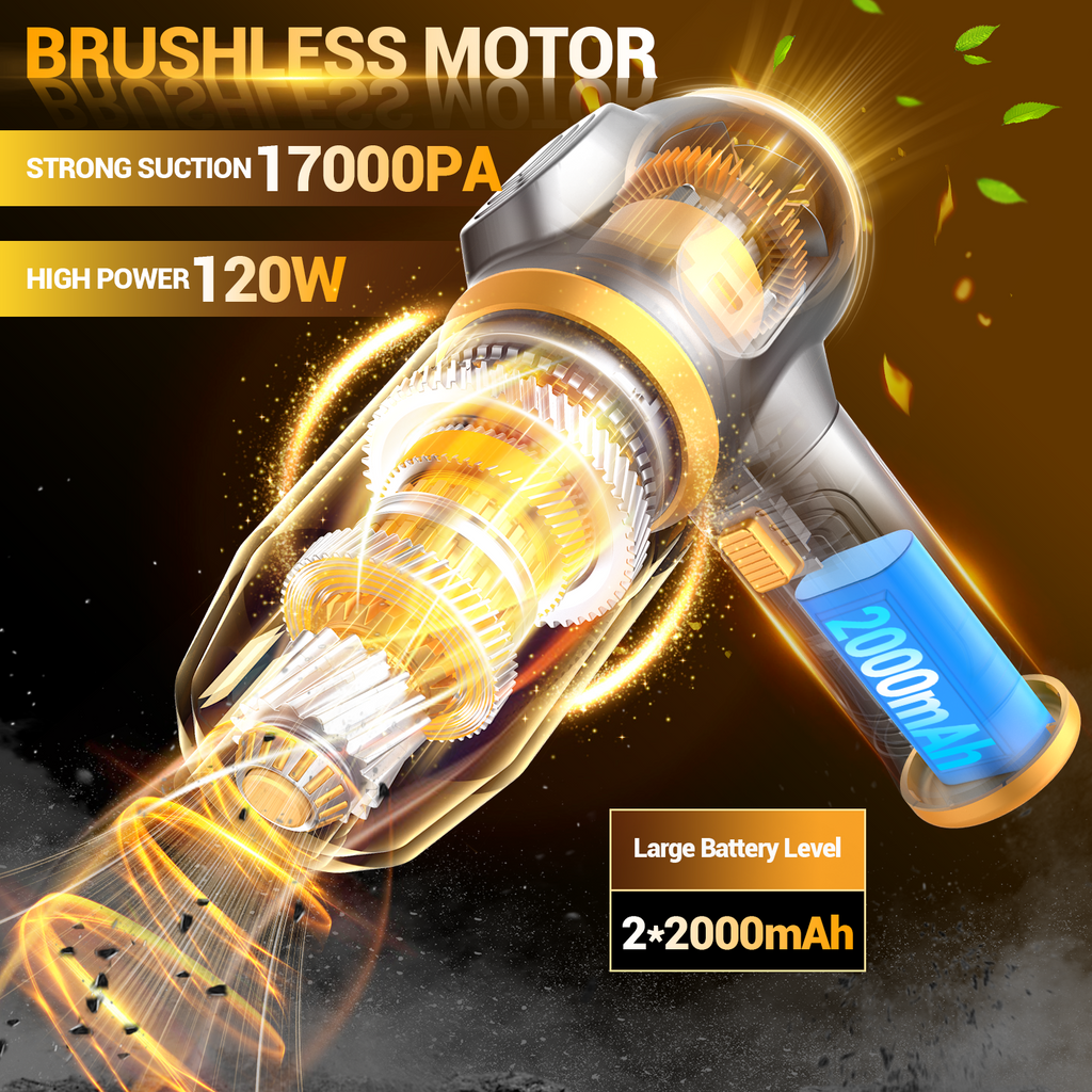 Portable Car Vacuum Cordless Mini Handheld Vacuums Cleaner Rechargeable with LCD Display and Multi-Nozzles, High Power Hand held Cleaners for Car, Home, Office, Sofa, Pet Hair,Keyboard
