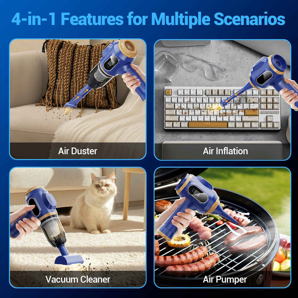 Car Vacuum Portable 17000Pa Cordless Mini Handheld Vacuum LCD Display